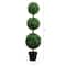 4ft. Potted Artificial Triple Ball Boxwood Topiary Tree